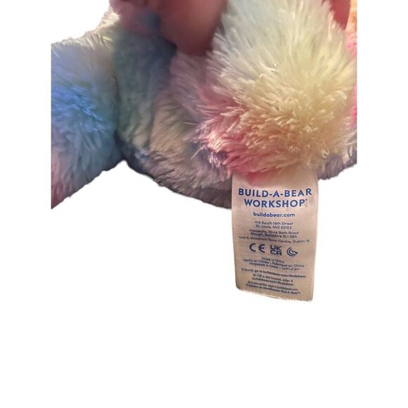 Build-A-Bear Workshop Multicolor Rainbow Pastel Bear Plush Stuffed Animal Toy - Picture 9 of 11